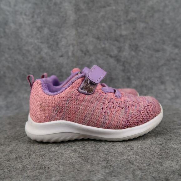 Coodo Shoes Toddler 7 Athletic Trainers Sneakers Pink Purple Easy On Active Kids - Picture 1 of 10